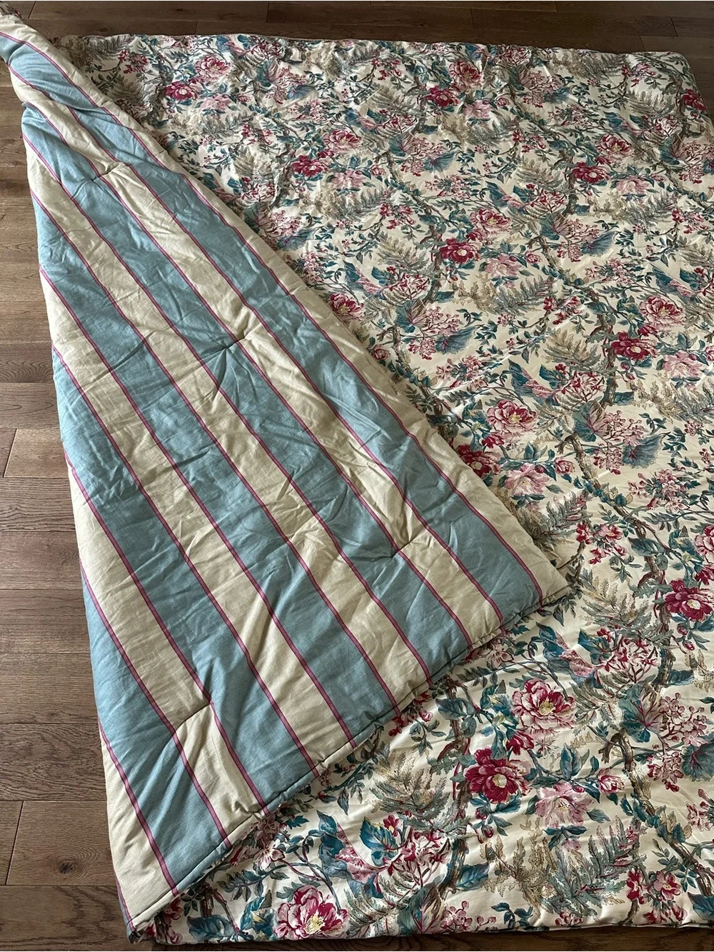 RARE Vintage Ralph Lauren Tangier Floral Comforter Set Pillow Shams Bed Skirt